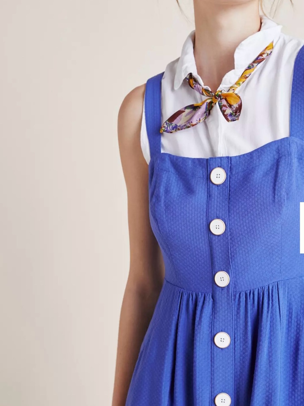 Anthropologie Maeve Women’s Blue Rosemary Euro Summer Midi Dress. Size 12 - Picture 3 of 14